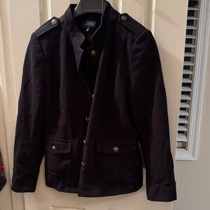 Talbots Black Military Jacket